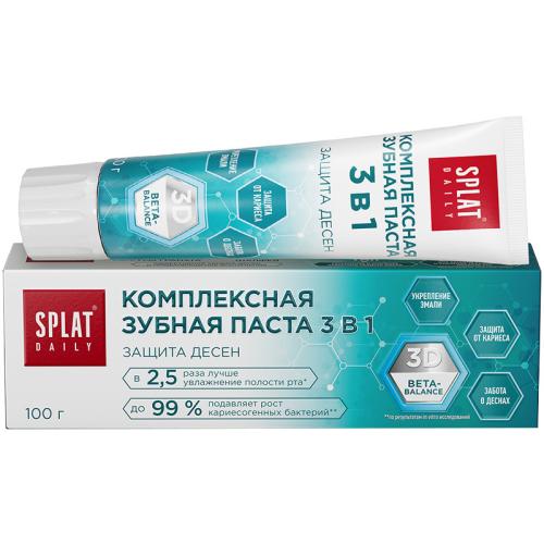 Паста зубная Splat Daily Защита десен 3 в 1 комплексная, 100 г