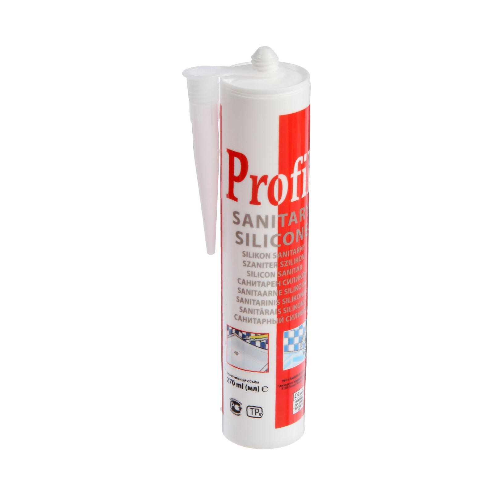 Герметик санитарный, белый (270мл) SOUDAL PROFIL 124252