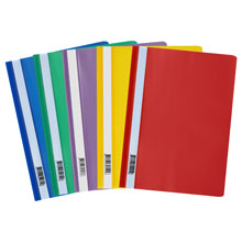 Папка-скоросшиватель пластик. СТАММ А4, 160мкм, ассорти с прозр. верхом