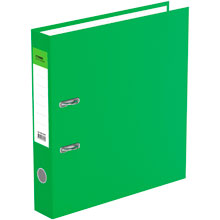 Папка-регистратор СТАММ "Стандарт", 50мм, бумвинил, с карманом на корешке, салатовая