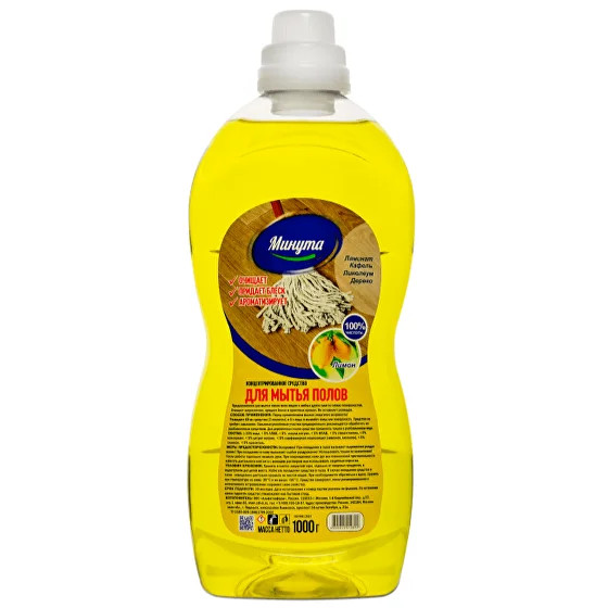 Ср-во для пола Минута 1л Лимон, концентрат