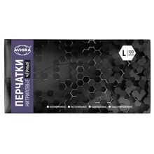 Перчатки нитриловые Aviora черные 100шт L