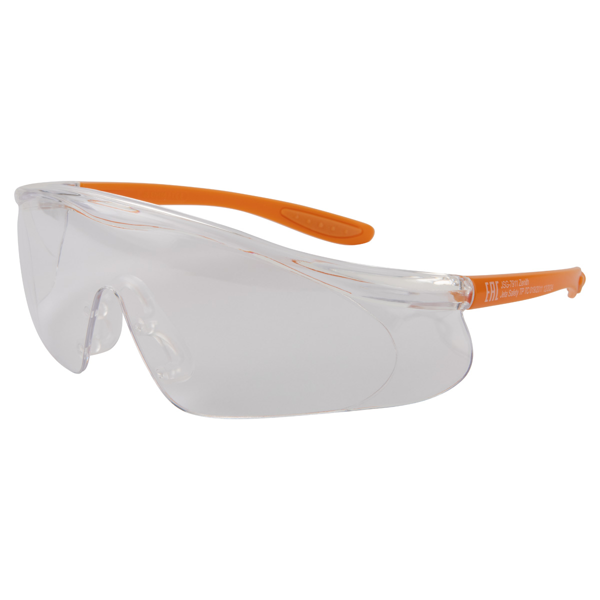 Очки защитные открытого типа с боковой защитой, прозрачные линзы Jeta Safety JSG-7911