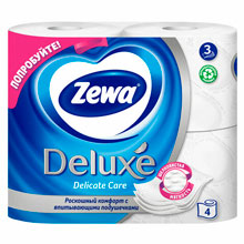 Бумага туалетная  ZEWA Deluxe 3-сл.белая 4рул./уп.