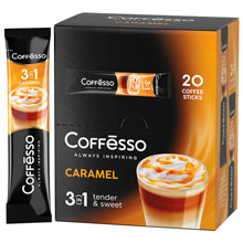 Кофе растворимый порционный COFFESSO "3 в 1 Caramel", пакетик 15 г