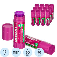 Клей-карандаш 15г KORES Chameleon (исчезающий цвет) '16502