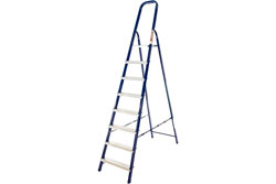 Стремянка 8-ти ст. стальная с алюм. ступенями