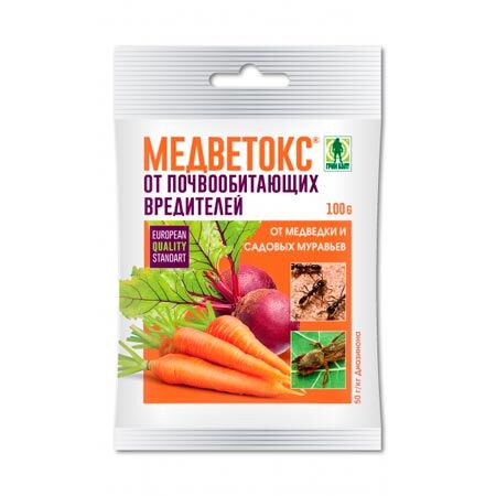 Инсектицид от медведки и садовых муравьев МЕДВЕТОКС (100г)