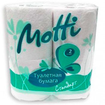 Бумага туал. Motti 2-сл. 17м, белая 4рул/уп