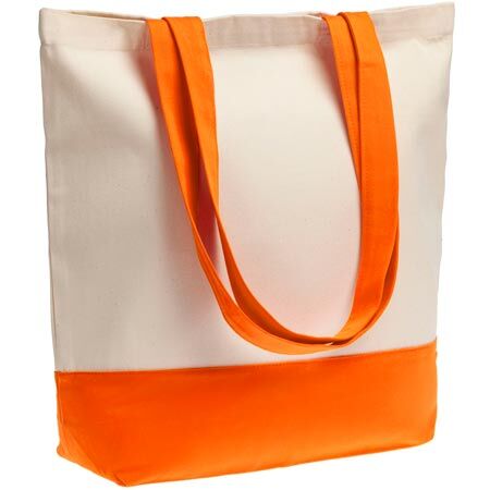 Сумка холщовая Shopaholic, оранжевая
