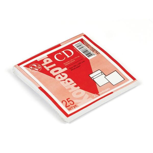 Конверт для CD Белый декстрин 125х125 (без окна)