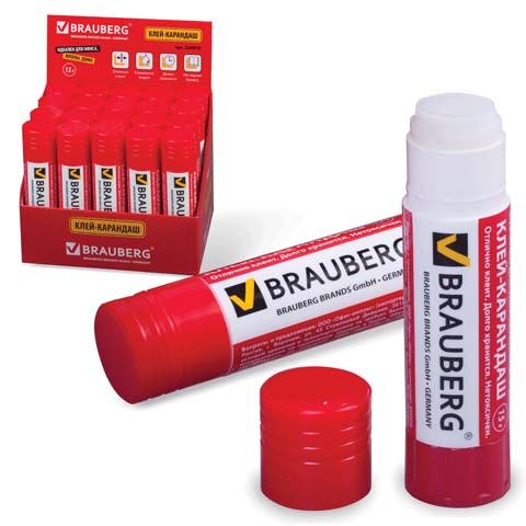 Клей-карандаш BRAUBERG , 15 г