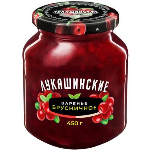 Варенье Лукашинские брусничное, 450 г