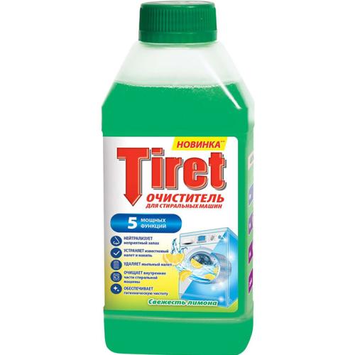 Очиститель для стиральных машин Tiret Свежесть лимона, 250 мл