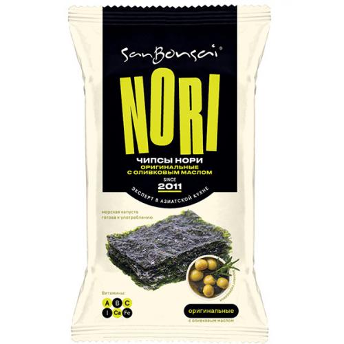 Чипсы нори SanBonsai Оригинальные с оливковым маслом, 4.5 г