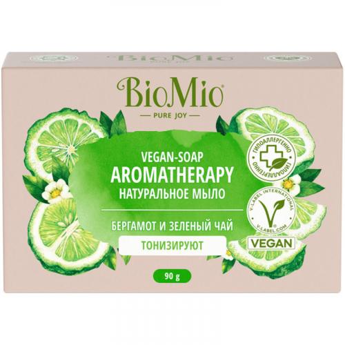 Мыло туалетное BioMio Bio-Soap Aromatherapy Бергамот и зеленый чай натуральное, 90 г