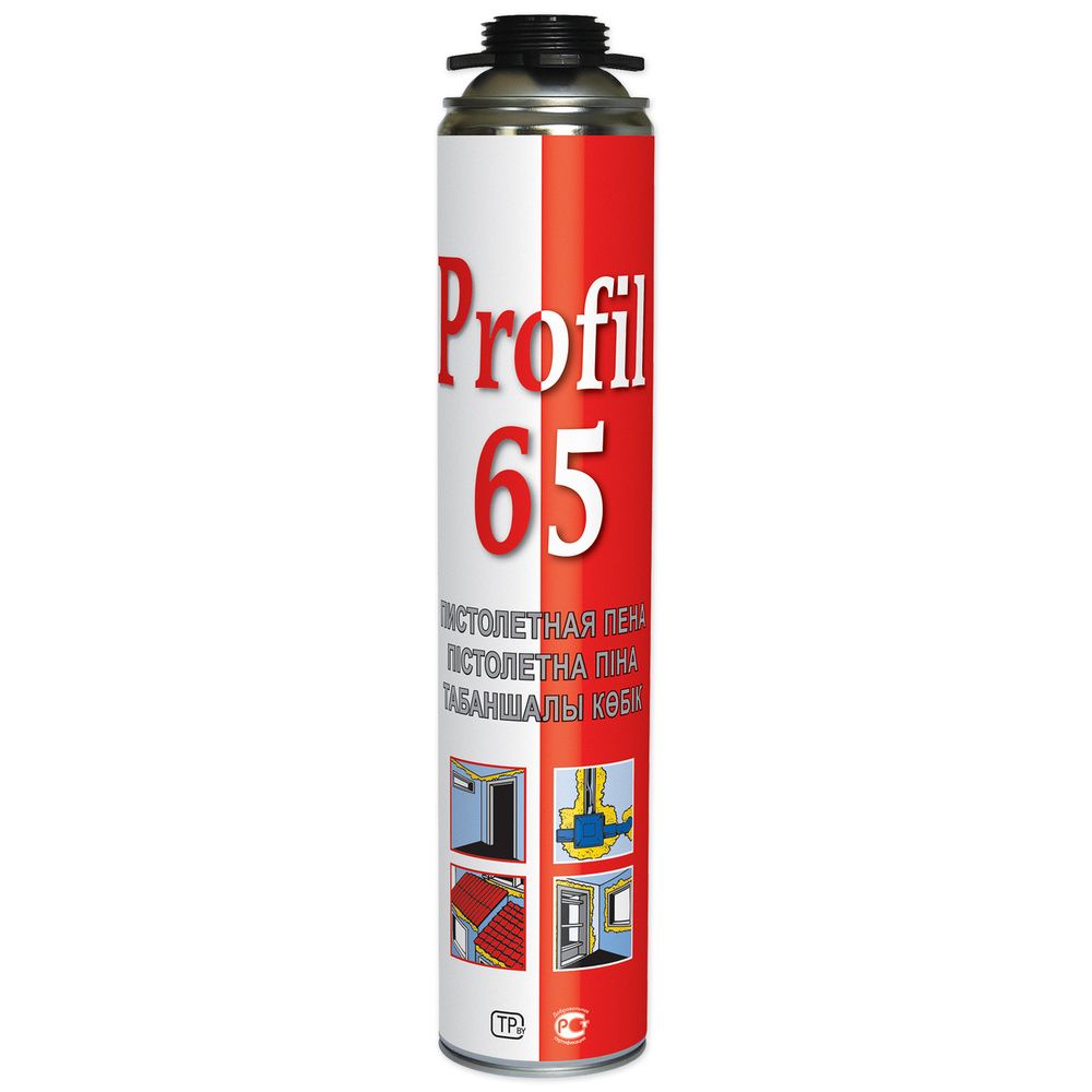 Пена монтажная всесезонная под пистолет (620 мл) выход 40л. SOUDAL PROFIL 199010