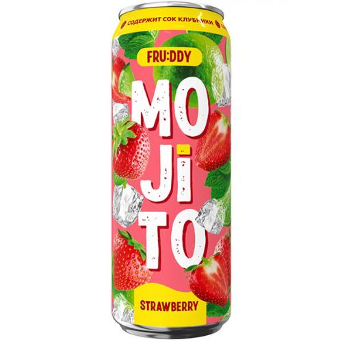 Напиток сильногазированный Fruddy Mojito клубничный, 0.45 л