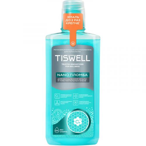 Ополаскиватель для полости рта Tiswell реминерализующий с наногидроксиапатитом для всей семьи, 500 мл