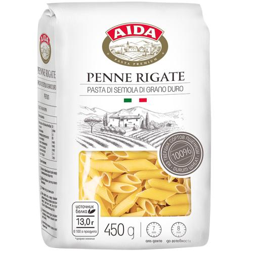 Макаронные изделия Aida Penne Rigate Перья, 450 г