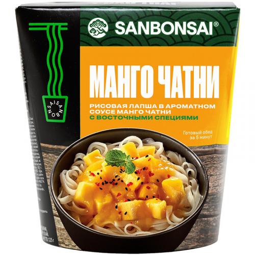 Лапша SanBonsai Манго Чатни рисовая в ароматном соусе с восточными специями, 123 г