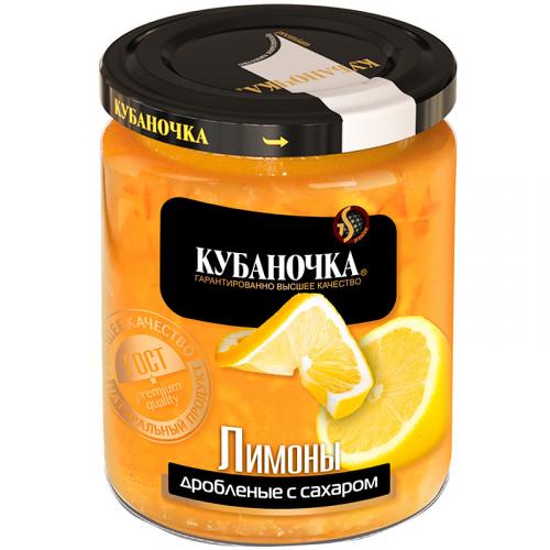 Лимоны Кубаночка дробленые с сахаром, 500 г