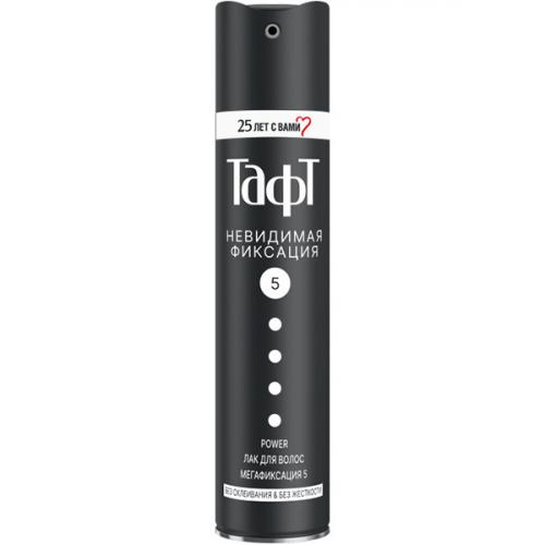 Лак для волос Тафт Power Невидимая фиксация, мегафиксация, 225 мл