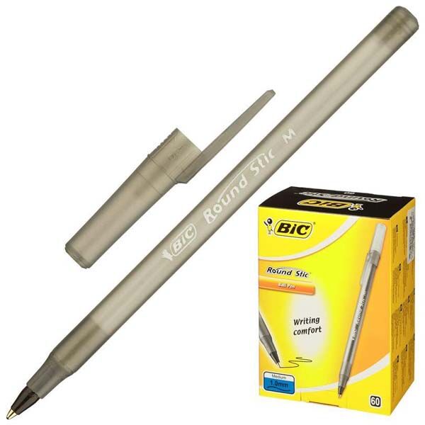 Ручка шариковая BIC Раунд Стик черная (толщина линии 0,4 мм)