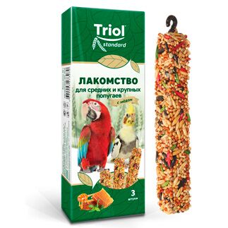 Палочки для средних и крупных попугаев с МЁДОМ Триол standart, 3шт,115г
