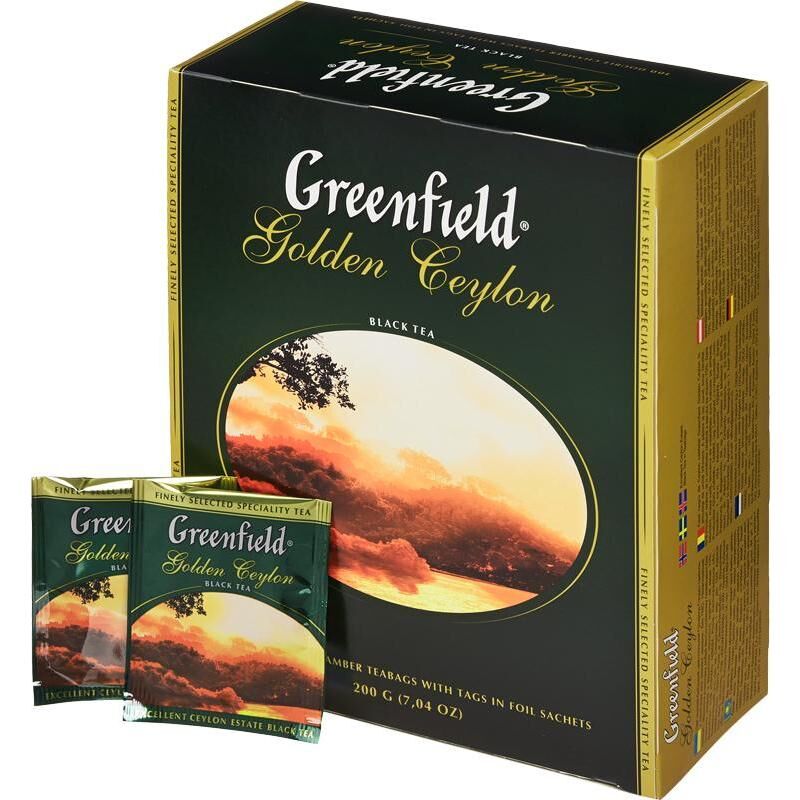 Чай Greenfield Golden Ceylon черный 100 пакетиков