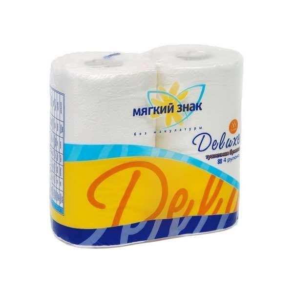 Бумага туалетная Мягкий знак DELUX 2сл 4рул