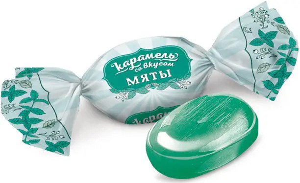 Карамель леденцовая МЯТНАЯ, 1кг Яшкино
