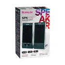 Колонки компьютерные DEFENDER SPK-165/170, 2.0, 2х2 W, пластик, черные, разъем для наушников, 65165