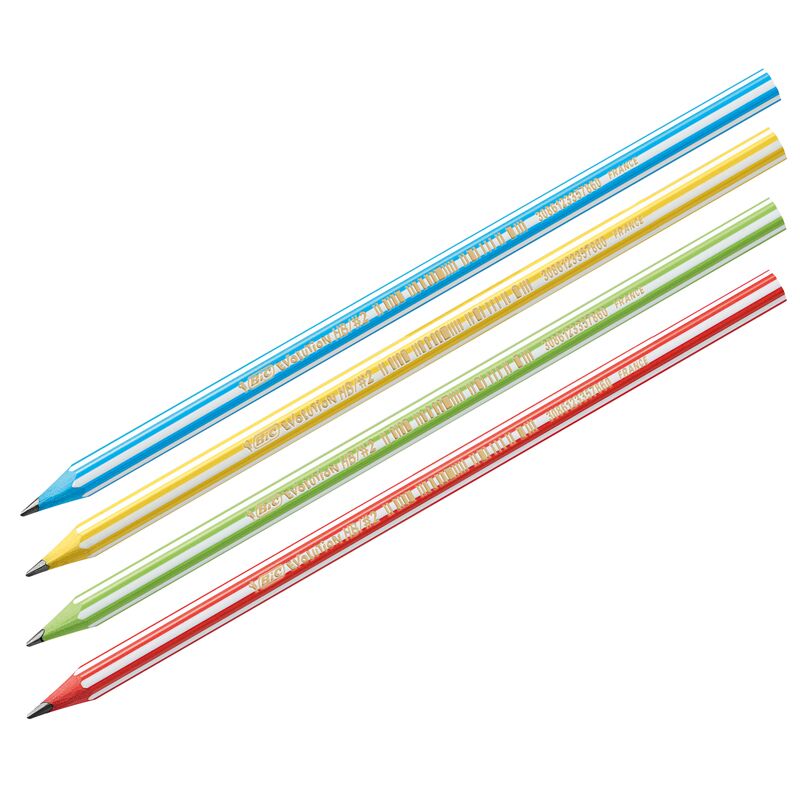 Карандаш ч/г Bic Evolution Stripes HB, заточен., пластиковый