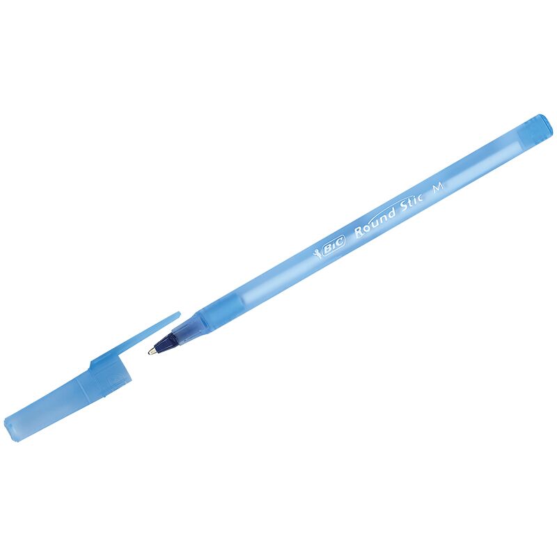 Ручка шарик. Bic "Round Stic" синяя, 1,0мм, штрих-код